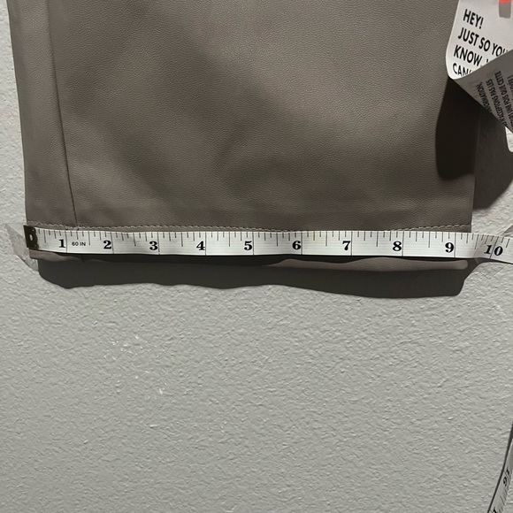 ASOS- NEW Straight Leg Neutral Faux Leather pants in Size U.S 8 - Picture 8 of 8